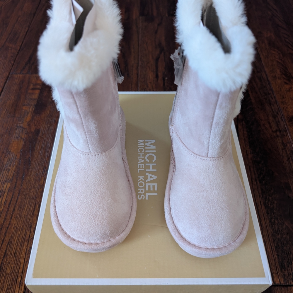Michael Kors Pink Fur-Lined Boots